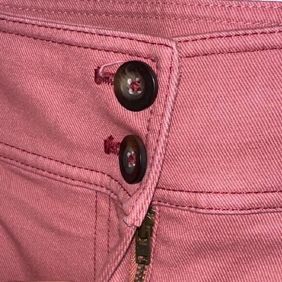 Boden Bude Trousers Size 6R Tie Waist Straight Leg Pleated Stretch Pink Preppy - Picture 4 of 10